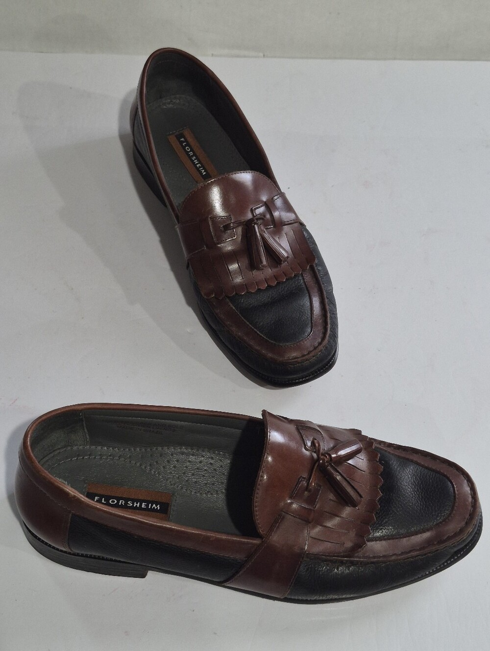 Florsheim Men’s Two-Tone Brown Tassel Loafers Size 11